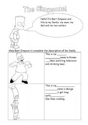 English worksheet: The Simpons