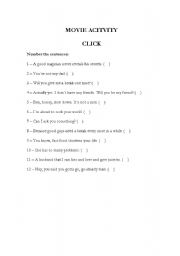 English worksheet: Movie: Click