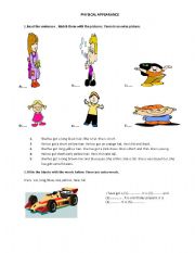 English Worksheet: Physical appearance