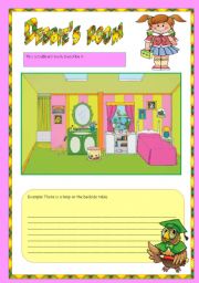 English Worksheet: Debbies room 