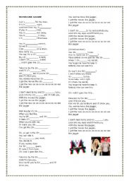 English Worksheet: Song just moves like a jagger