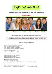 English Worksheet: Friends 5x11 New Years Resolutions