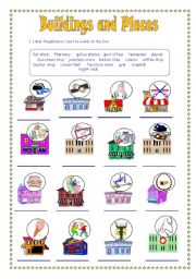 English Worksheet: Buildings and places  