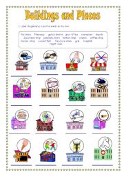 English Worksheet: Buildings and places  
