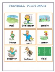 English Worksheet: football-pictionary