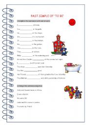 English Worksheet: Past Simple of to Be 