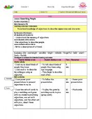 English Worksheet: family  and description