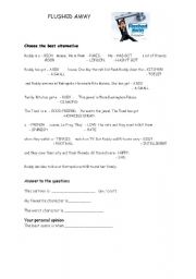 English Worksheet: Flushed Away film worksheet