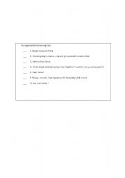 English worksheet: re- organize new year card