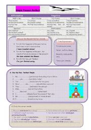 English Worksheet: Present Perfect and Present Perfect Vs Past simple