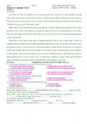 English Worksheet: Acid rain