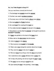 English Worksheet: crazy English