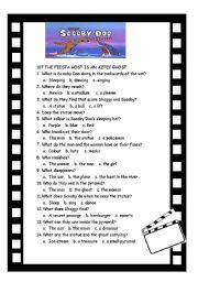 English Worksheet: SCOOBY DOO SHOW 107 AND 108
