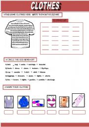 English Worksheet: Clothes