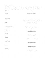 English Worksheet: The Story of Moses - Matching