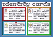 English Worksheet: identity cards (3/3)