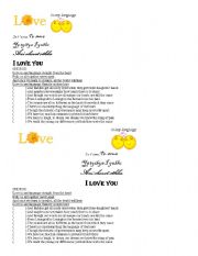 English Worksheet: Love in Any Language