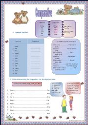 English Worksheet: comparatives