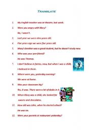 English worksheet: Translate