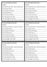 English Worksheet: Possessive case