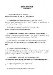 English Worksheet: Jeeves takes charge