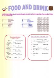 English Worksheet: Food and Drink