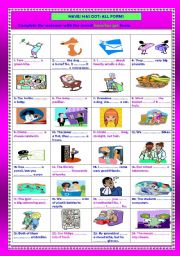English Worksheet: Have/have got: all forms