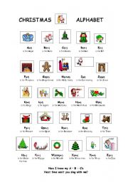 English Worksheet: Christmas alphabet