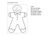 English Worksheet: Gingerbread man