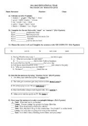 English Worksheet: 9th grade quiz