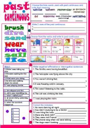 English Worksheet: past continuous