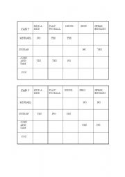 English worksheet: Can speaking activity