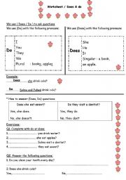 English Worksheet: Does or Do