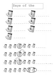 English Worksheet: Days of the week