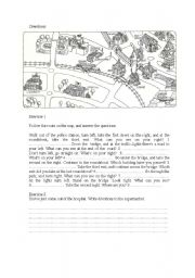 English Worksheet: Directions