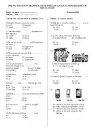 English Worksheet: test exam