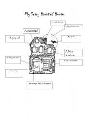 English Worksheet: My Scary Haunted House 