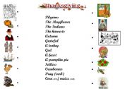 English Worksheet: Thanksginving vocabulary quizz