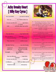 English Worksheet: Achy Breaky Heart by Billy Ray Cyru