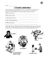 Communicative Activity: preparing for a party