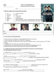 English Worksheet: Sherlock Holmes Movie