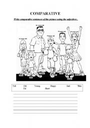 English Worksheet: Comparative