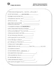 English Worksheet: subject and object pronoun