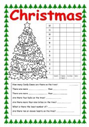 English Worksheet: Christmas graph