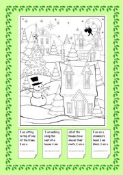 English Worksheet: Christmas 2 pages