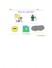 English worksheet: weather