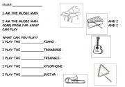 English worksheet: I am the music man