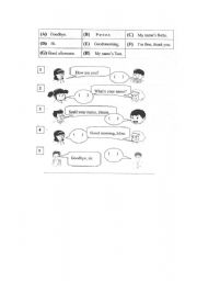 English Worksheet: Greeting