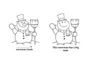English Worksheet: Snowman book