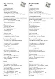 English worksheet: Train - Hey soul sister